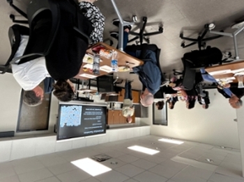 Dr. Wilson (front) was presenting his PopCorn Research Workshop at DABE's Offices and Collaborative Spaces in N709.  